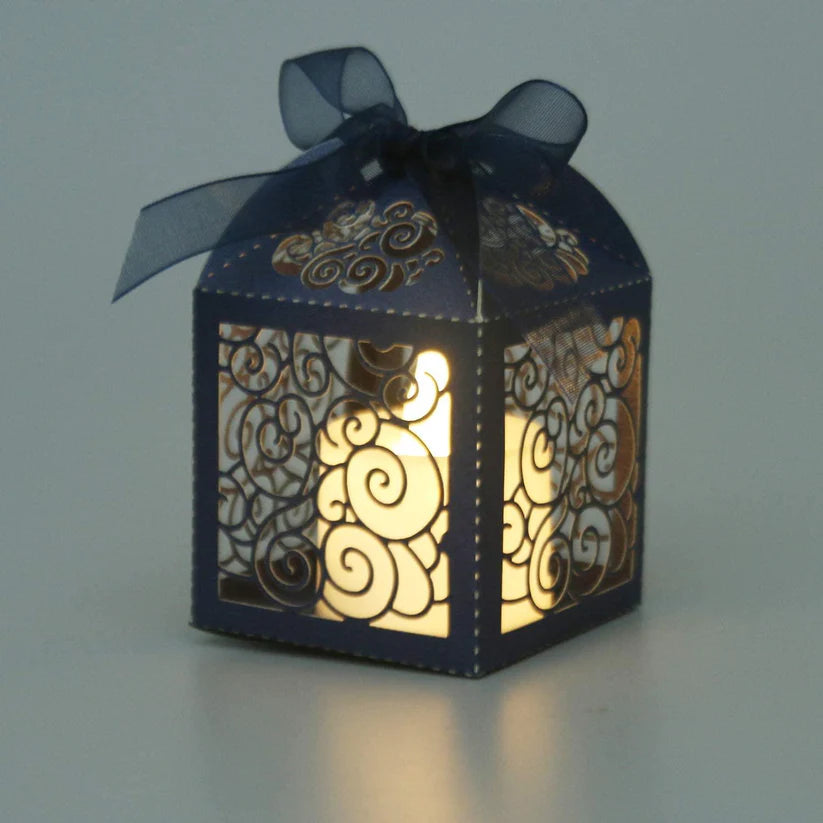 100pcs Wedding Favor Boxes Laser Cut boxes Party Favor Box Small Gift Boxes Lace Candy Boxes for Wedding