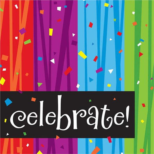 Rainbow Celebration Beverage Napkins (16 per pack)