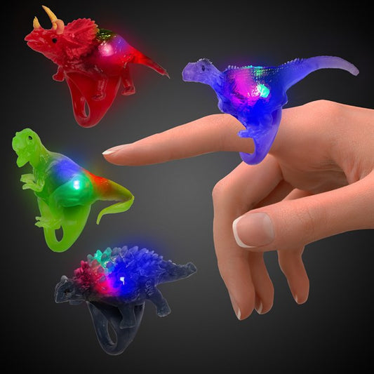 LED Dinosaur Rings (24 Per pack)